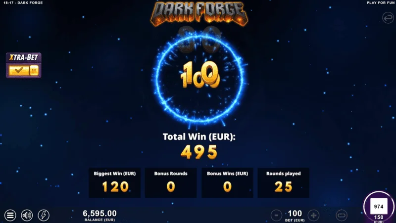 Dark Forge – Super Free Spins bonus-tilstand med en mørk farvepalet